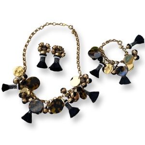 J Crew - Tortoise/Black Tassel/Good Disc Jewelry